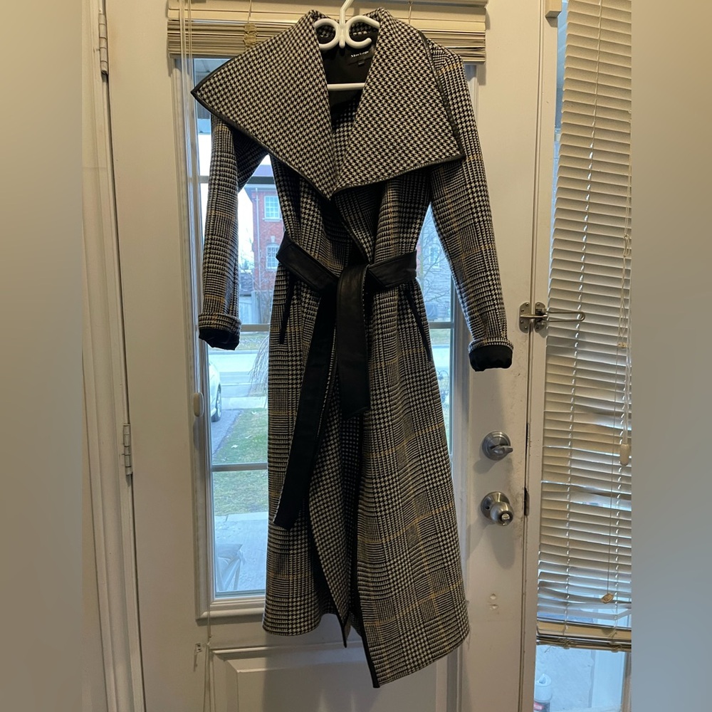 Mackage Mai Houndstooth Check Trench Coat